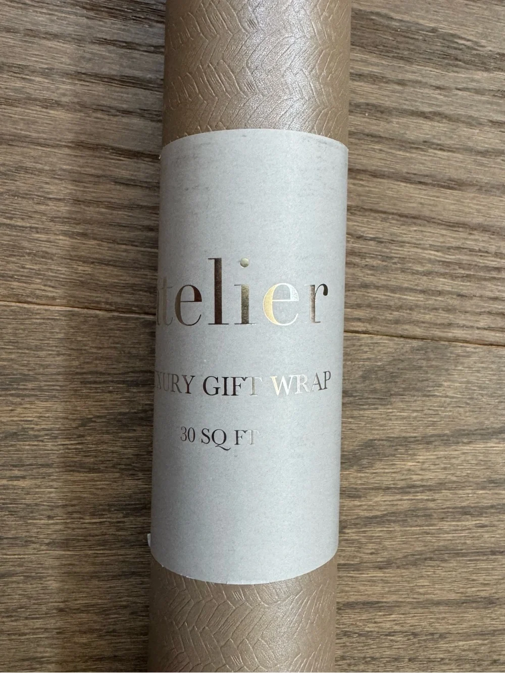 New! Atelier Luxury Gift Wrap in Champagne Taupe Pearl 30 SQ FT